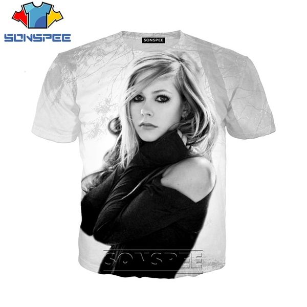 

popular new singer avril 3d print shirts plus size graphic anime men clothing