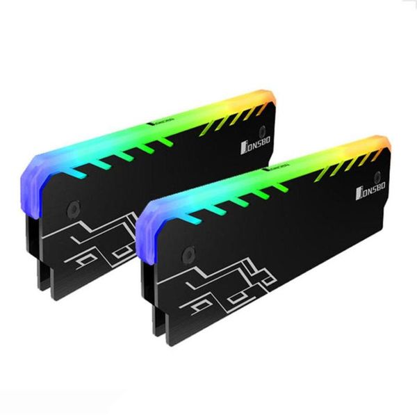 

fans & coolings jonsbo 2pcs memory ram rgb cooler heat sink cooling vest fin radiation dissipate for diy pc game overclocking mod ddr ddr3 d