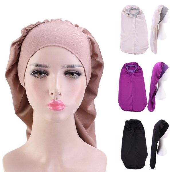 

beanie/skull caps four seasons ladies headgear accessories muslim nightcap islamic turban hat arab long tuail casual hair cap, Blue;gray