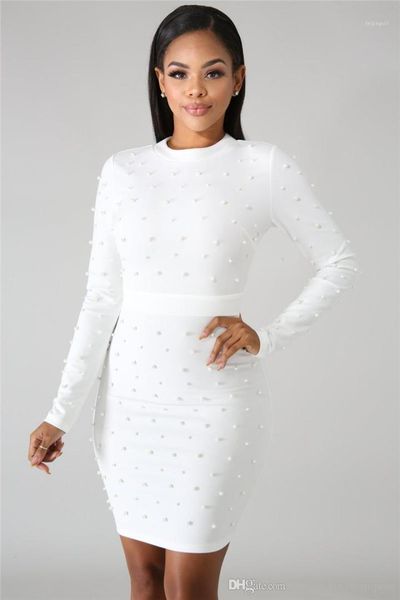 

dress bubble bead nail bead bodycon dresses skinny solid color long sleeve ladies dresses designer summer womens, Black;gray