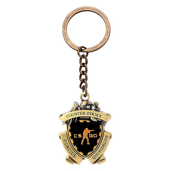 

game cs go medal keychain men metal counter strike csgo keyring women car bag pendant jewelry fans gift souvenir, Silver