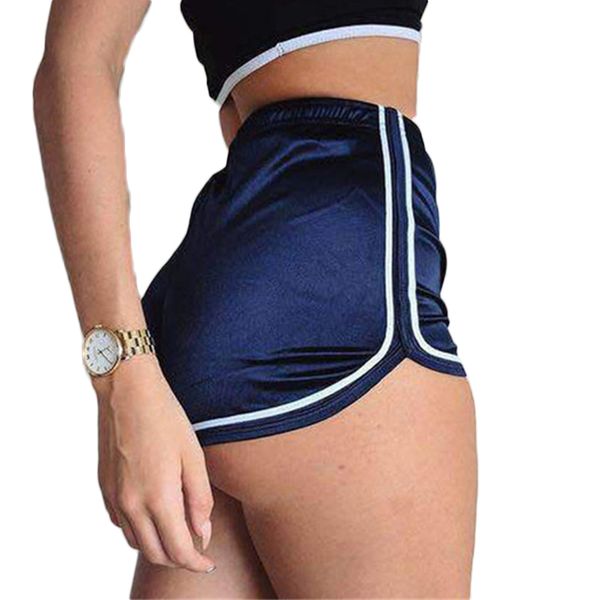 

supply high waist fashion elastic sports shorts compression fitness yoga shorts women, White;red