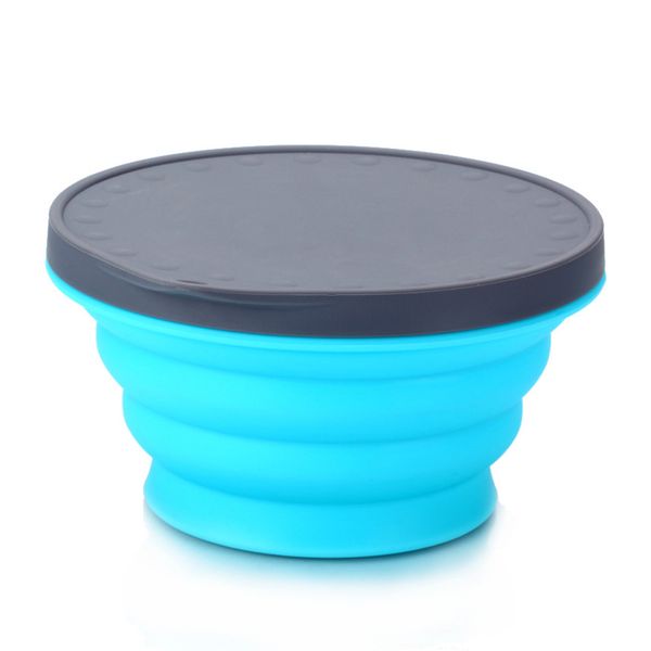 

space-saving portable camping hiking foldable silicone travel outdoor bowl