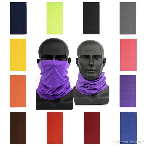 

us stock cycling magic head face protective mask neck gaiter biker's tube bandana scarf wristband beanie cap outdoor sports, Black