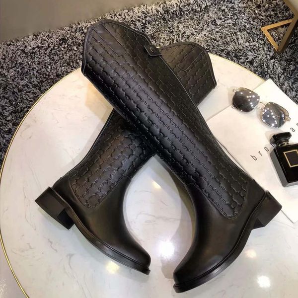 

fashion color matching round head women boots female martin casual wild non-slip leather women boots 04kq2708, Black