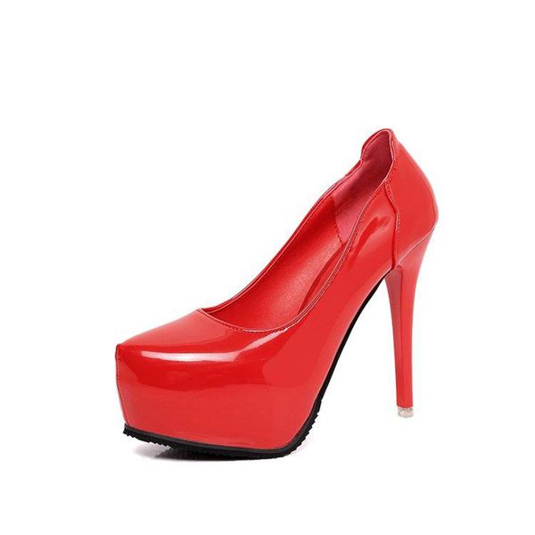 

women's shoes high heels shoes women wedding high heels platform patent leather wedding, Black