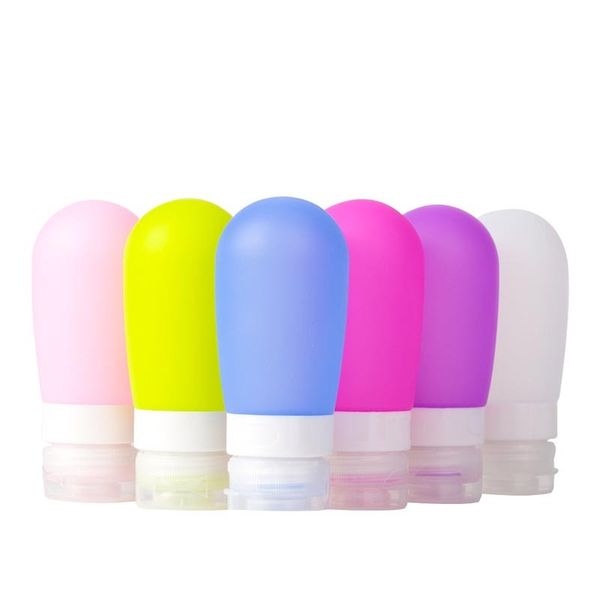 

38ml 60ml 80ml portable silicone refillable bottle empty travel packing for lotion shampoo cosmetic bottle squeeze containers