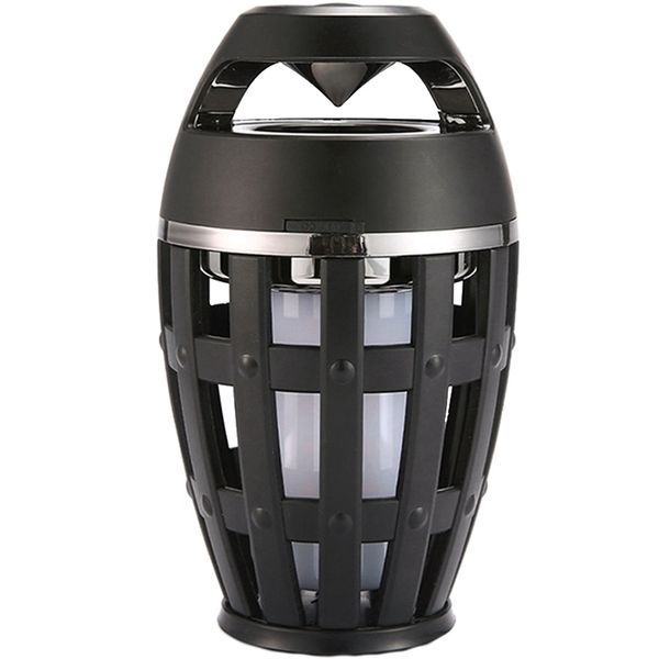 

2in1 flame atmosphere lamp light bluetooth speaker portable wireless stereo speaker with music bulb outdoor camping woofer