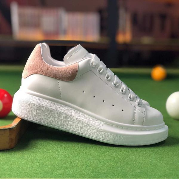 

new arrival casual shoes triple blue white irst layer cowhide pretty girl leather dermis lining sneakers fashion mens women trainers 35-40, White;red