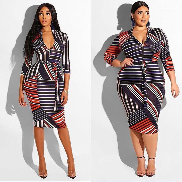 

dress striped irregular print dresses chest zipper gradient female clothes spring autumn womens designer long, Black;gray