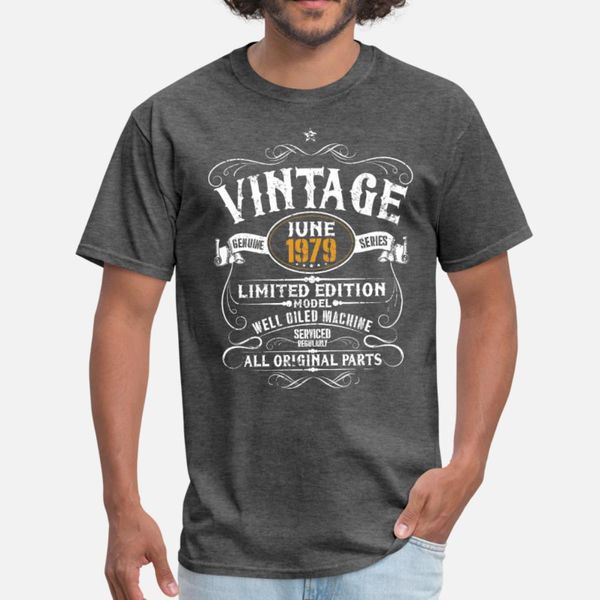 

june 1979 vintage 40th birthday funny gift t shirt men customized short sleeve round collar gents interesting fashion summer kawaii shirt