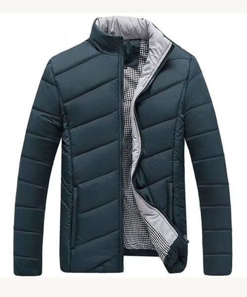

tangnest autumn winter men coat 2019 new design men fashion jacket stand collar warm jacket 5 solid colors asian size mwm902mx190927, Black