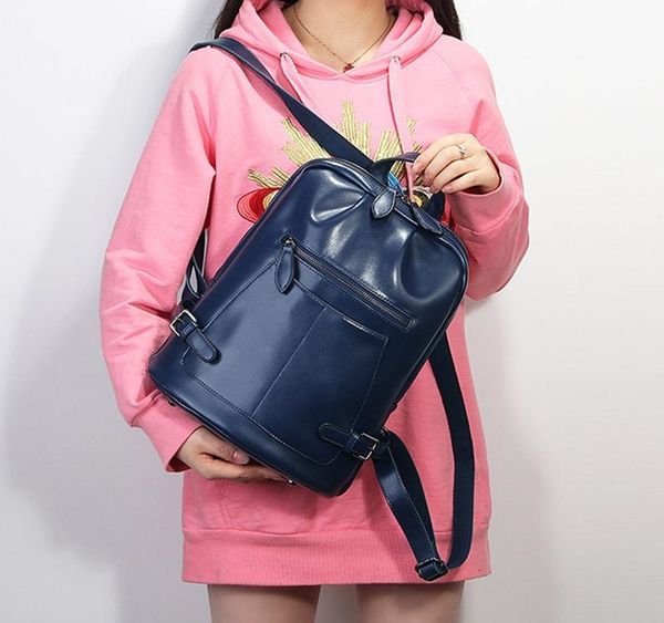 

aber fashion genuine leather backpack women bag 2020 new leisure cowhide large capacity solid color female travel021