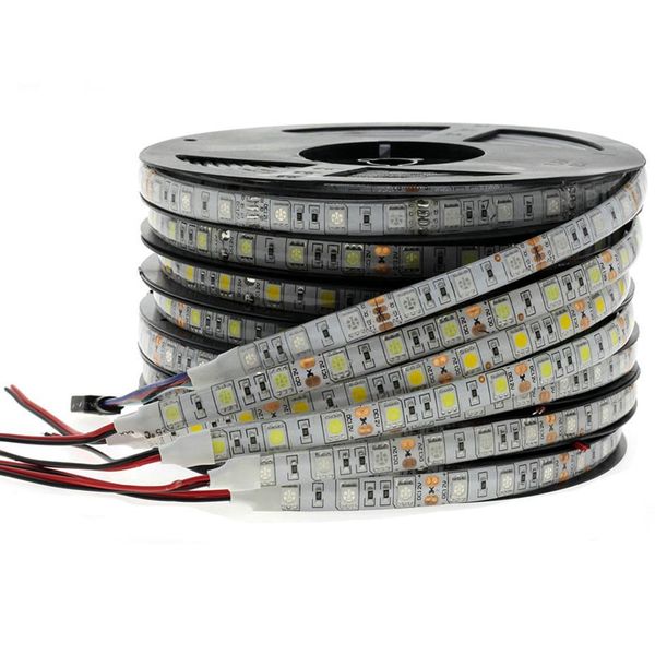 

RGB LED Strip Light 5050 2835 DC12V Neon Ribbon Waterproof Flexible LED Diode Tape 60LEDs m 5M 12V LED Strip for Home Decoration