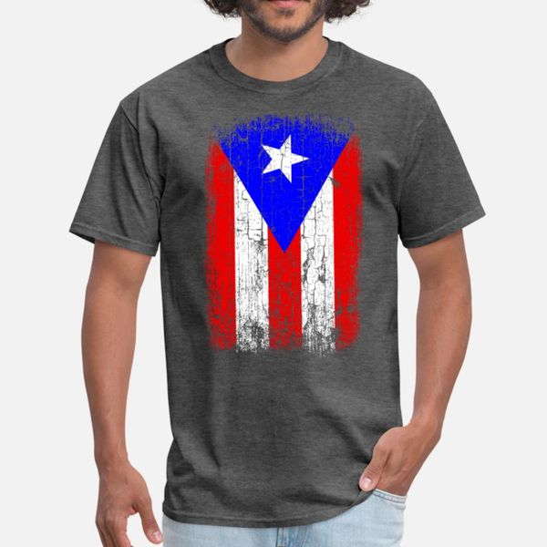 

vintage puerto rico flag t shirt men designer tee shirt o neck clothes loose casual spring letter shirt