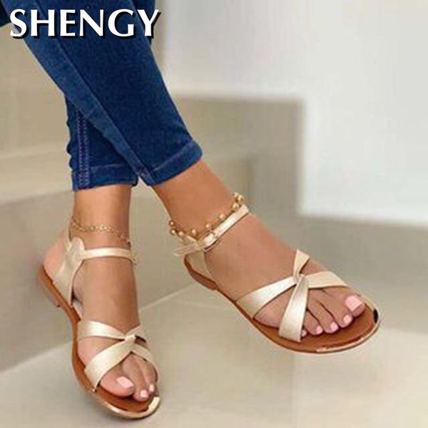 

2020 summer women flat sandals gold open toe beach shoes gladiator cross strappy ladies sandals zapatos mujer chaussure femme, Black