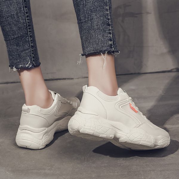 

women casual shoes classic fashion sneakers light breathable flats shoes hard-wearing air mesh popular sale, Black