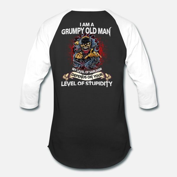

i am a grumpy old man my level of t shirt men character tee shirt o-neck leisure anti-wrinkle basic summer novelty shirt