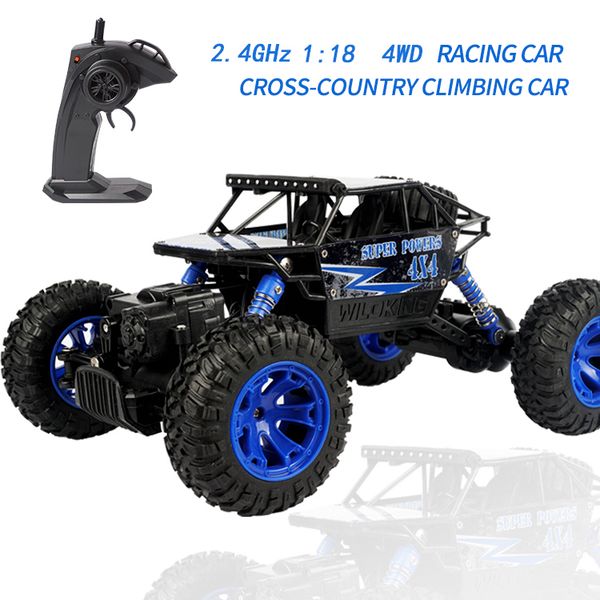 

1:18 4wd rc car 2.4ghz alloy remote control vehicle high speed off road trucks toy climbing racing cars electric boys kids toys