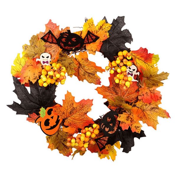 

decorative flowers & wreaths halloween garland decoration door hanging simulation autumn pumpkin for party wedding christams