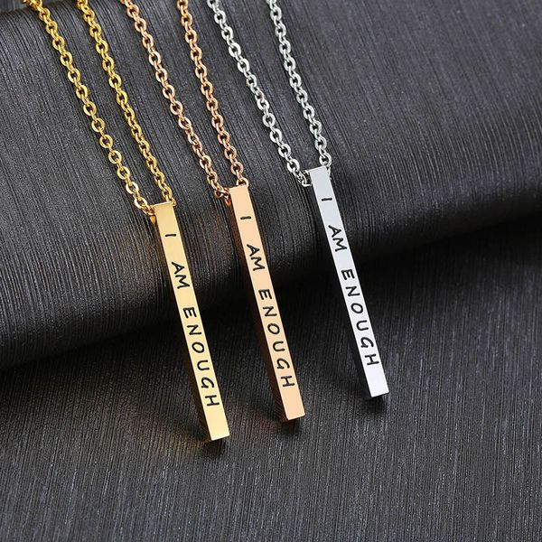

inspiration english stainless steel women's necklace pendant, Silver