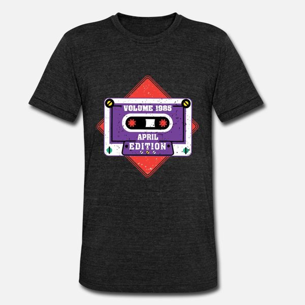 

volume 1985 april edition t shirt men printed tee shirt plus size 3xl homme crazy fashion spring letters shirt, White;black