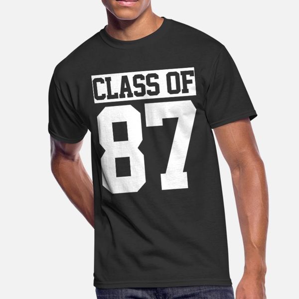 

1987 class school t shirt men knitted cotton size s-3xl homme anti-wrinkle casual summer style letters shirt