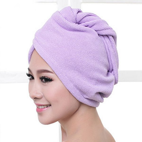 

towel bath microfiber hair quick drying shower cap wrap hat for women lady man turban head bathing tools 7