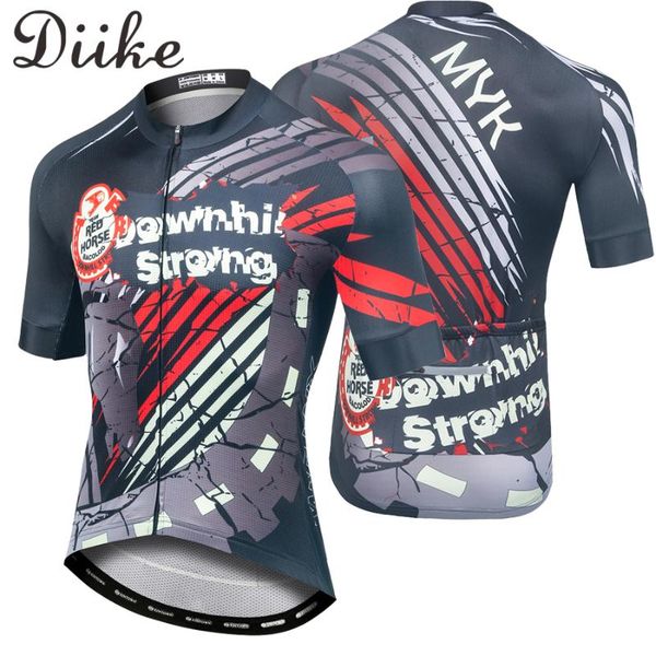 

new style cycling clothes suit men's short-sleeved spring and summer mountain bike riding equipment cycling clothes breathable, Black;blue