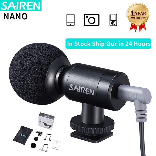 

sairen nano cardioid voice recording microphone vlog mini mic for android dslr mirrorless system camera