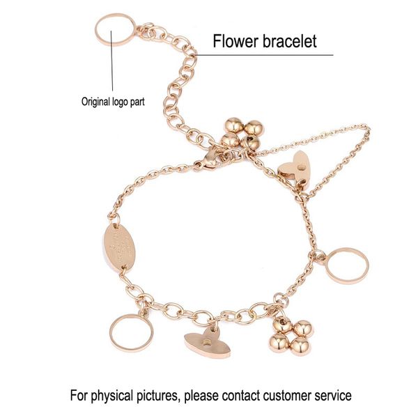 

titanium steel bracelet female clover trend all-match european and american fashion bracelet valentine's day gift, Black