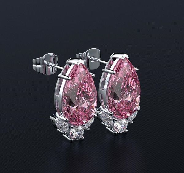 

wong rain 100% 925 sterling silver aquamarine sapphire gemstone diamonds white gold earrings ear studs fine jewelry01, Golden;silver