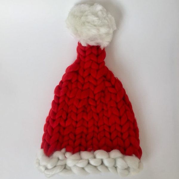 

chunky soft 100% acrylic hand knitted christmas hats for wholesale