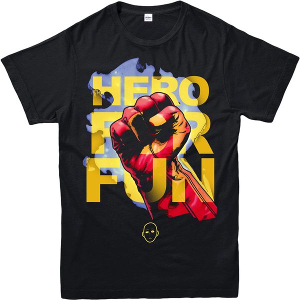 

casual printing tee hero for fun t-shirt, saitama, one punch man, superhero fiction, inspired design summer t-shirt