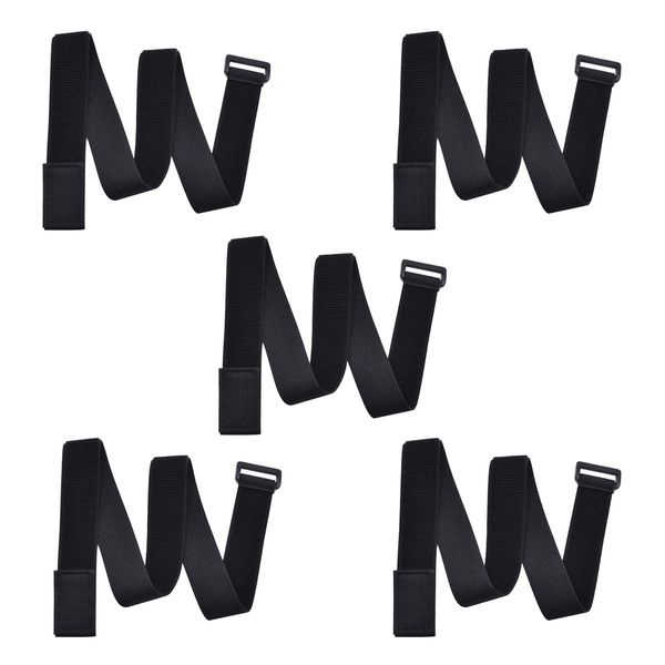 

5x magic adhensive fastener tape hook loop network cable straps bundle, Black