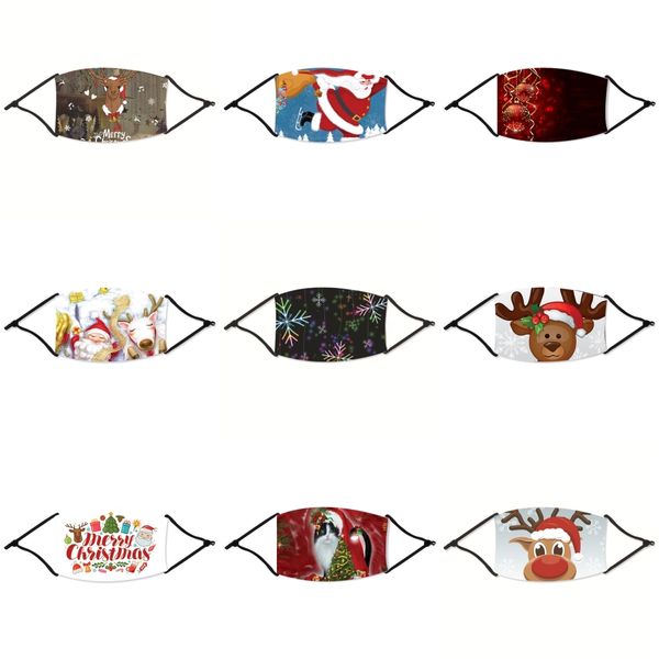 

leopard print face christmas masks designer christmas mask washable dustproof riding cyclingandoutdoor sports print mouth christmas masks#45, Black