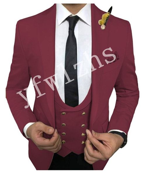 

красивый one button groomsmen пик нагрудные groom tuxedos мужские костюмы свадебные / выпускной вечер / ужин шафер blazer (куртка + штаны, Black;gray