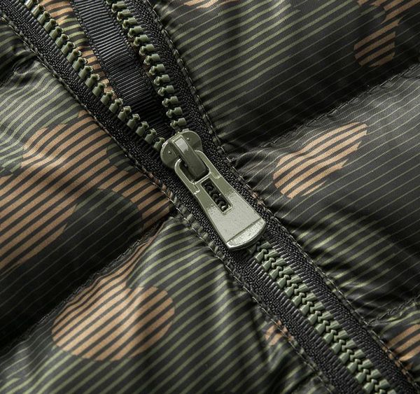 

camouflage padded jacket men 2018 winter warm hooded camo jacket cotton jackets coat high collar down 03, Black
