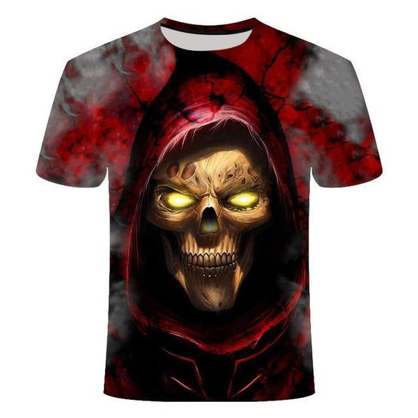 

3d skull poker men brand mens 3d print shirts aesthetic humor oversized men clothing