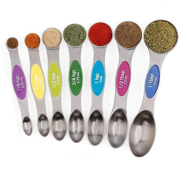 

leveler with steel set cooking baking 7pcs/set spoons double-sided magnetic for stainless measuring garden2010 sclly