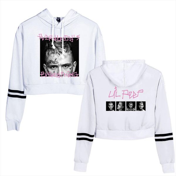 

navel hoodies streetwear певица лил верхней писк балахон растениеводство женщин фуфайки одежды harajuku сексуального пуп hoodies streetwear, Black