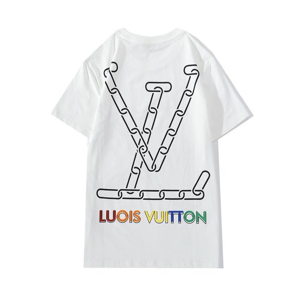 

2020 new men's t-shirt bermuda european hip-hop printed short-sleeved t-shirt summer new brand round neck cotton men's shirt, White;black
