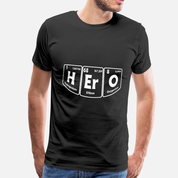 

hero chemical elements periodic table funny gift t shirt men knitted short sleeve crew neck solid color anti-wrinkle humor summer shirt