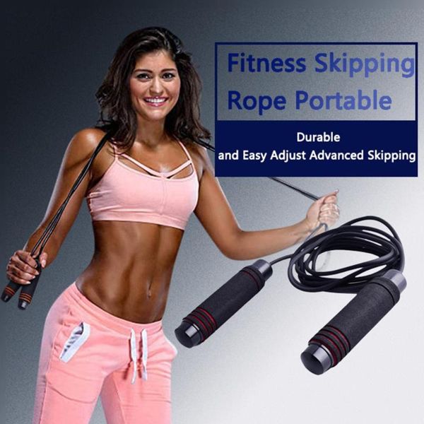

adjustable weighted fitness skipping rope portable durable and easy skipping home gym crossfit workouts boxing training