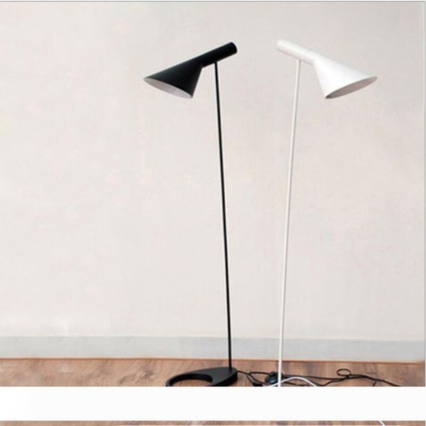 

nordic design black white aj floor lamps stand lights e27 led bulb metal floor light for living room brief fashion home lighting bedroom