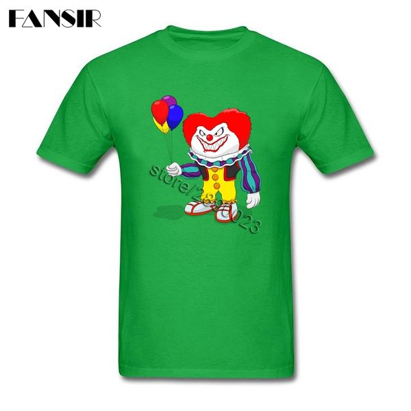 

3xl танцы клоун pennywise трафаретная печать футболки мужчин o-образным вырезом хлопка с коротким рукавом футболка хэллоуин подарков