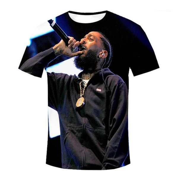 

mens tshirts rapper nipsey hussle souvenir crenshaw short sleeve plain black 3d print tshirt fashion designer, White;black
