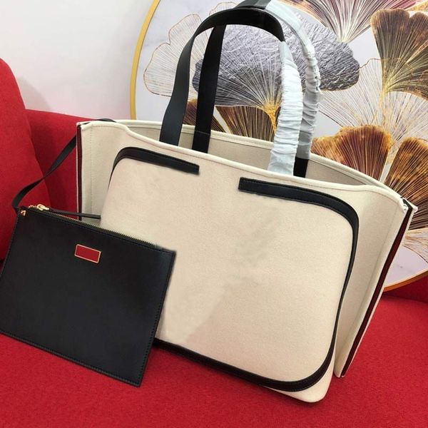 

open fashion clutch canvas bag women duffle bags handbag capacity tote bag composite large latter package patchwork color large ppauc, Red;black