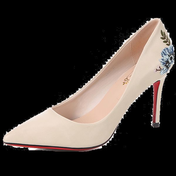 

8.5cm pumps 2020 high-heeled shoes women's fine with 2020 spring and autumn new wild shoes temperament gentle, Black