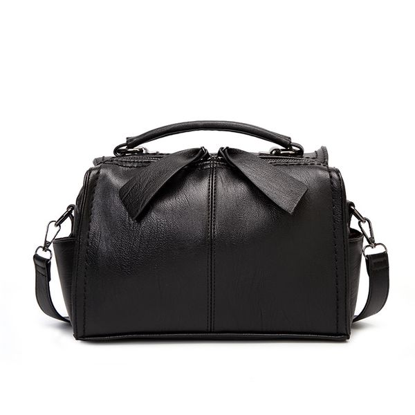 

fashion wash leather ladies shoulder bag butterfly zipper boston bag